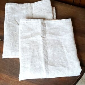 XZ XIFA French Linen Neutral Pillow Standard Shams
